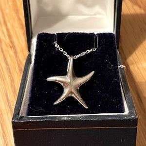 Sterling silver starfish star necklace